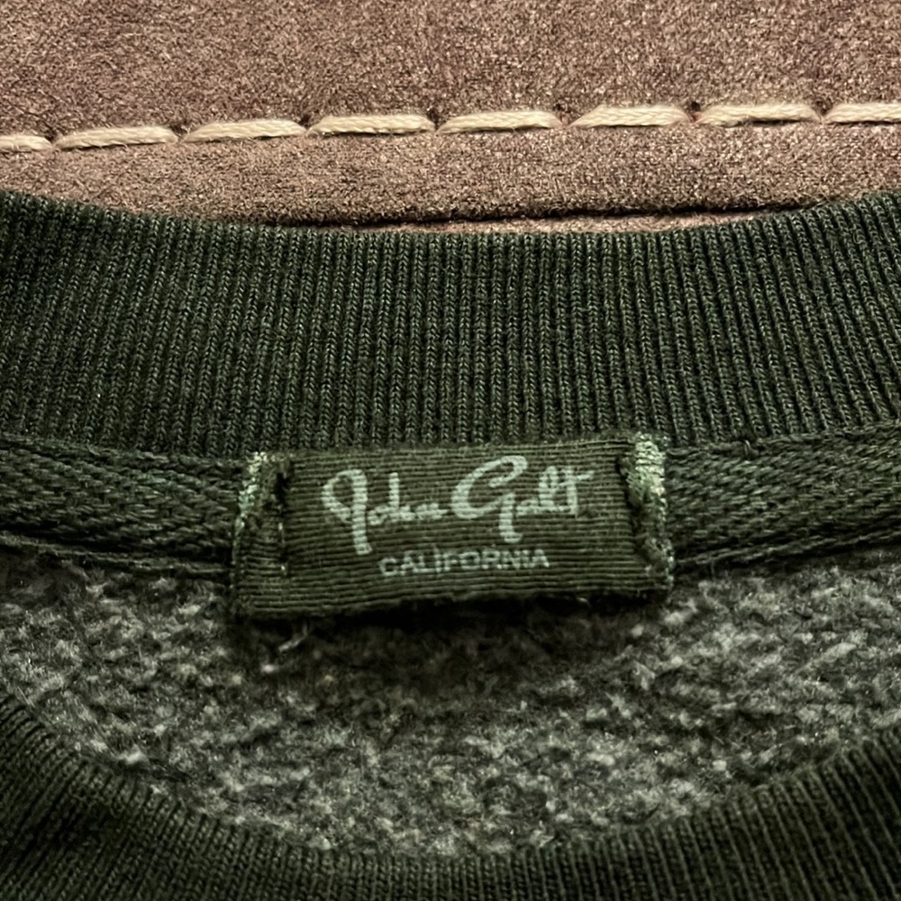 Thick long sleeve green New York crewneck - Picture 2 of 2